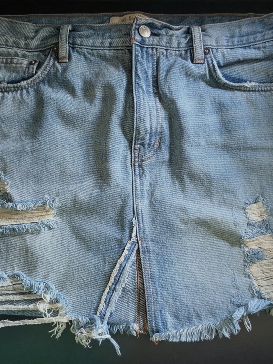 Free People Dresses & Skirts - Free People Women's Distressed Mini Jean Skirt Harvest The Bell We The Free Sz31